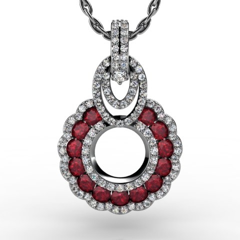 18k White Gold Pendant 3.726ct - 2300967-3-18kw